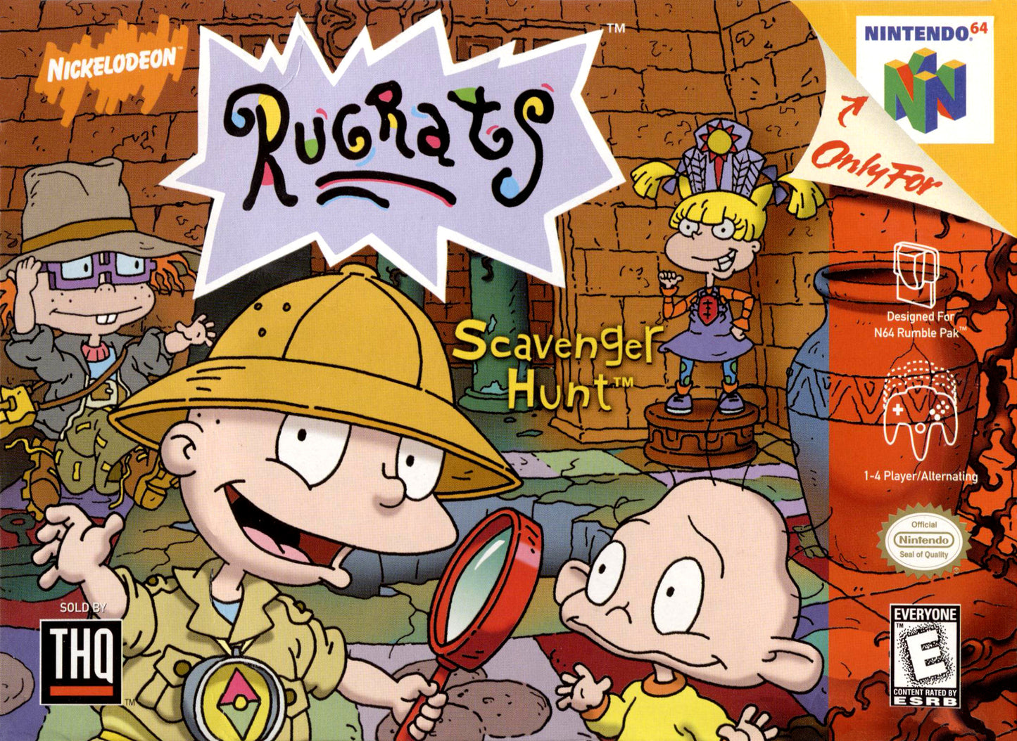RUGRATS SCAVENGER HUNT - N64 (W/BOX & MANUAL)