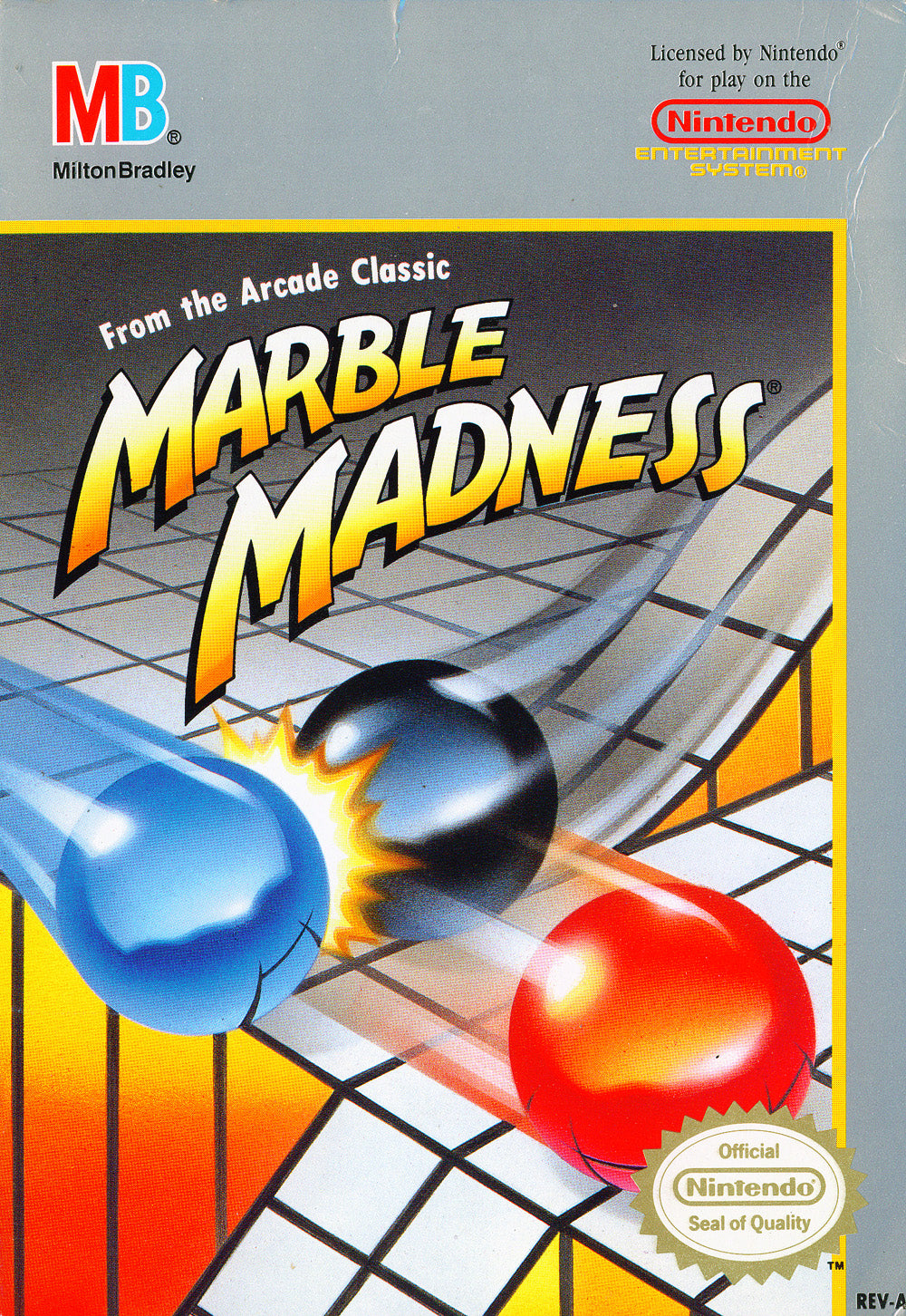 MARBLE MADNESS - NES (W/BOX & MANUAL)