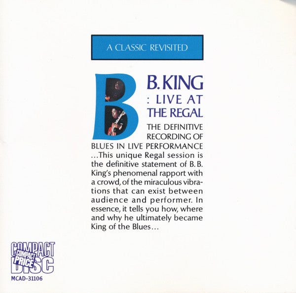 KING, B.B. - LIVE AT THE REGAL (REMASTERED)