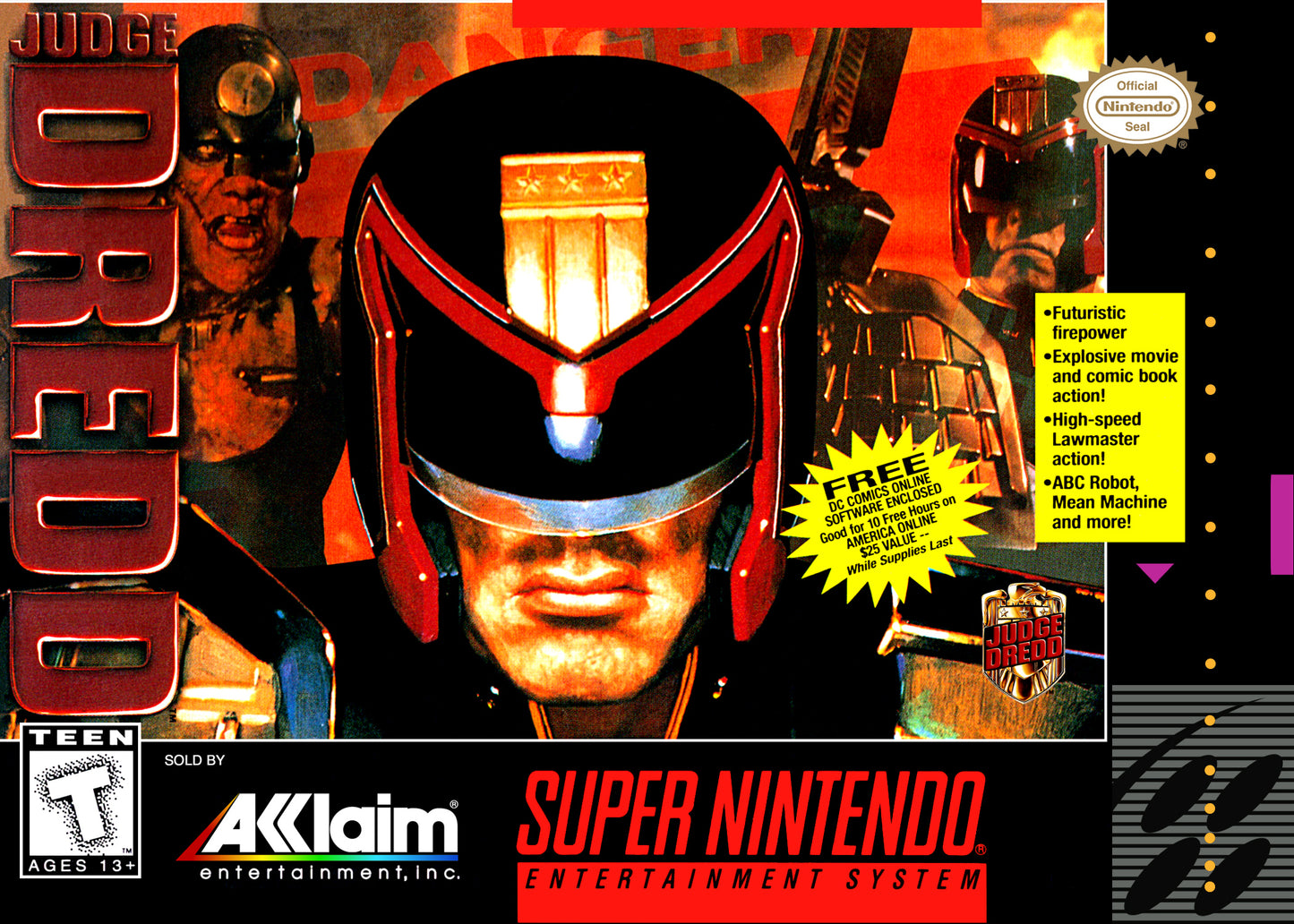 JUDGE DREDD - SNES (W/BOX & MANUAL)