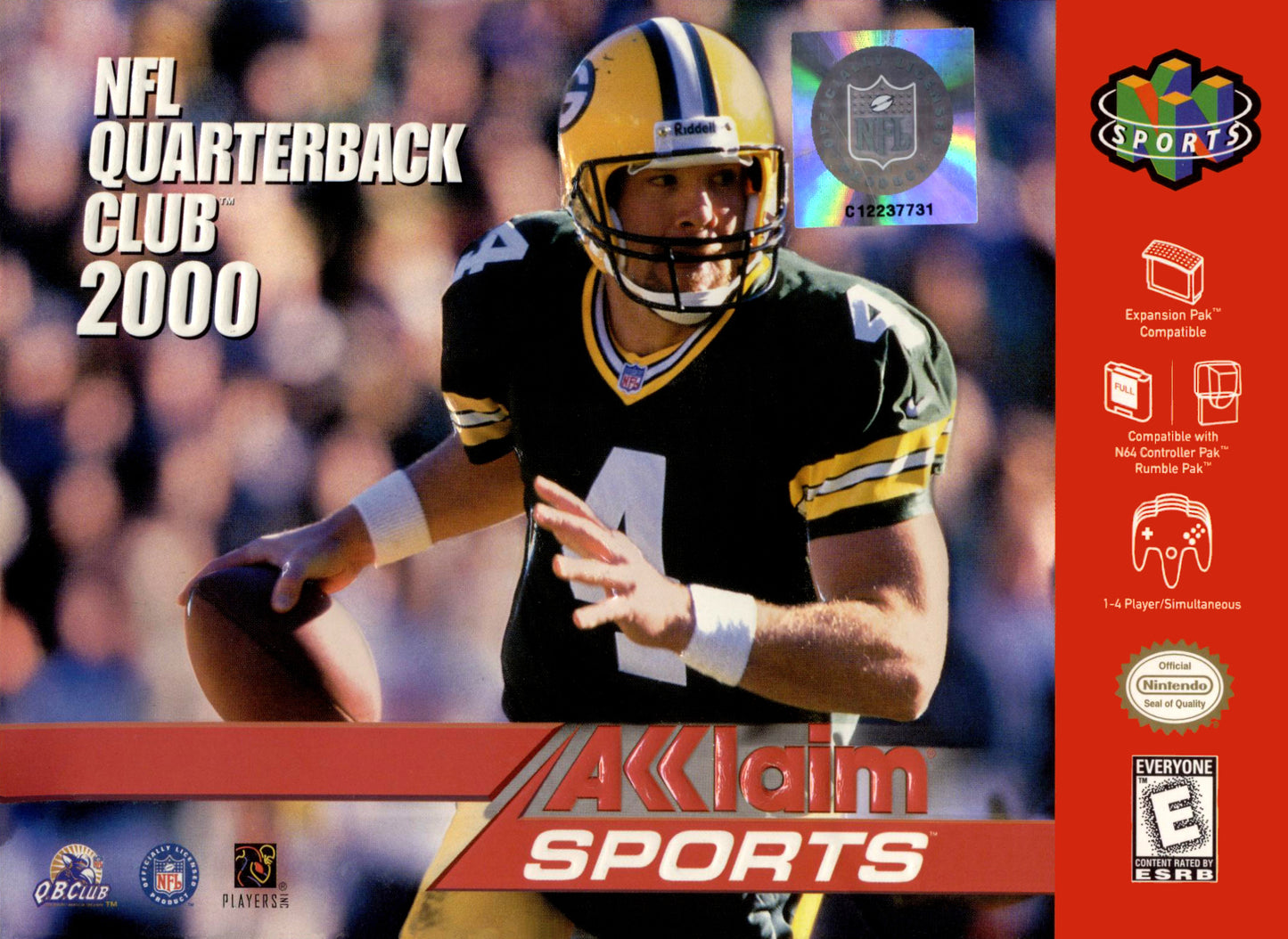 NFL QUARTERBACK CLUB 2000 - N64 (W/BOX & MANUAL)