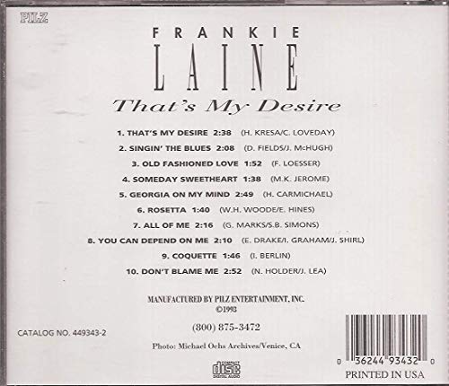 LAINE, FRANKIE - THAT'S MY DESIRE-GOLDEN LEGENDS SERIES