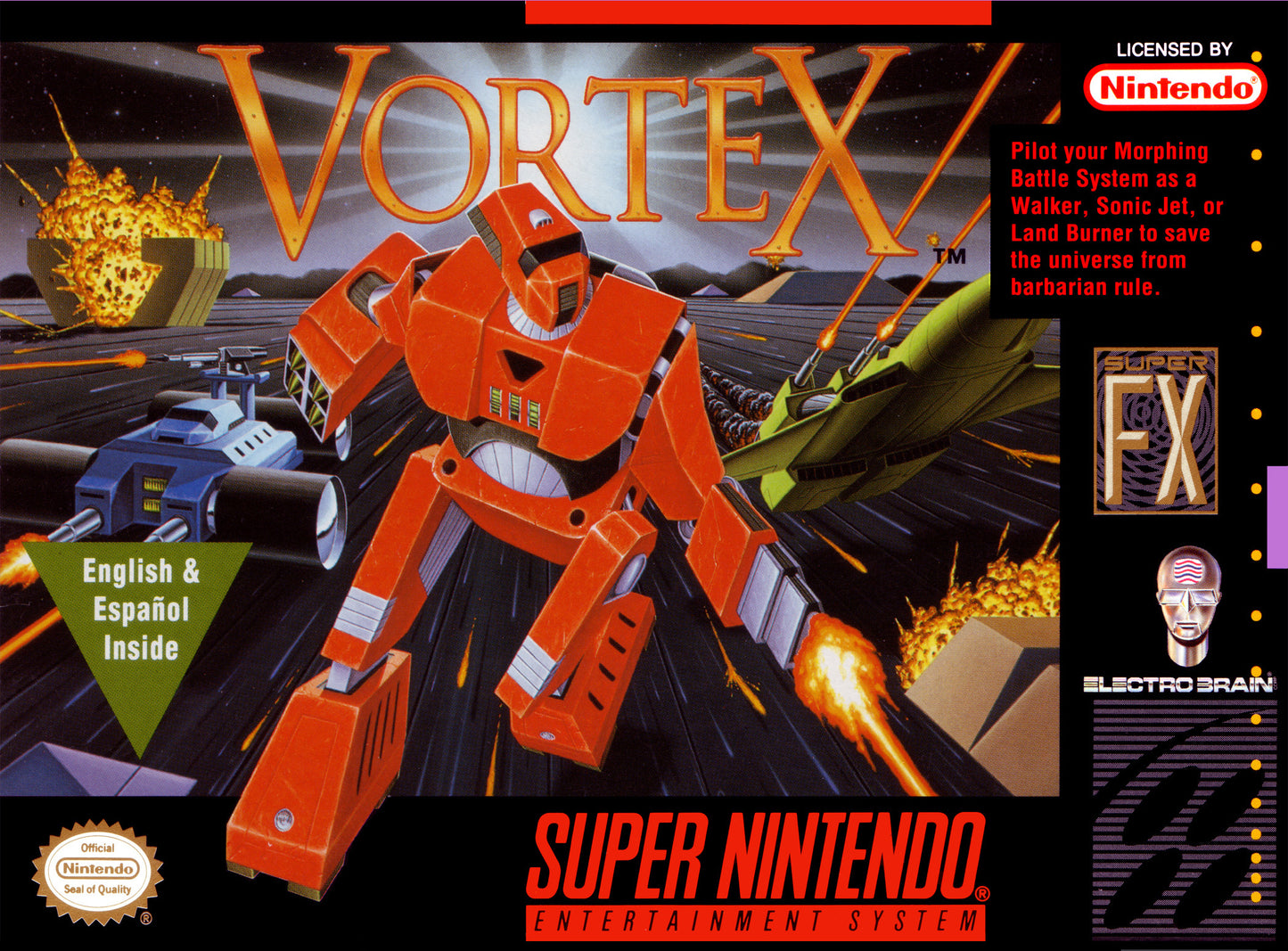 VORTEX - SNES (W/BOX & MANUAL)