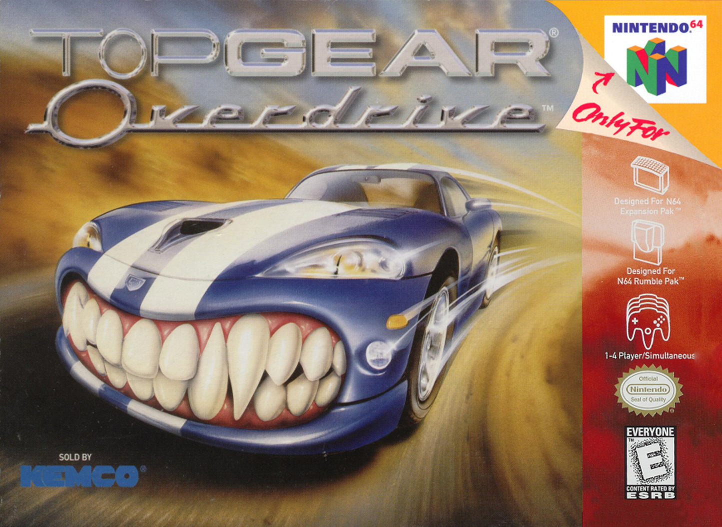 TOP GEAR OVERDRIVE - N64 (W/BOX)