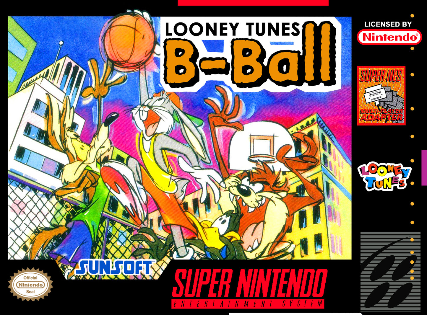 LOONEY TUNES B-BALL - SNES (W/BOX & MANUAL)
