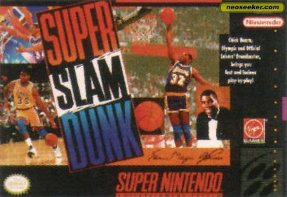 MAGIC JOHNSON'S SUPER SLAM DUNK - SNES (W/BOX & MANUAL)