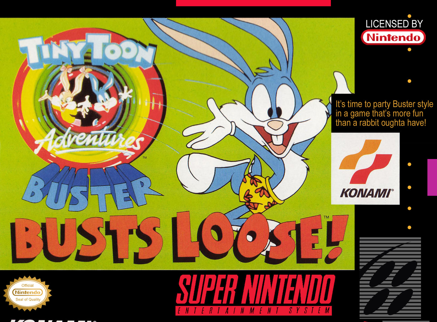 TINY TOON ADVENTURES: BUSTER BUSTS LOOSE - SNES (W/BOX)