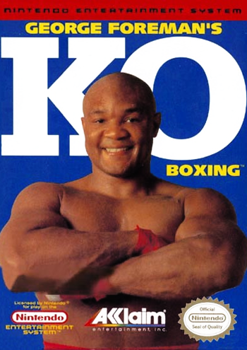 GEORGE FOREMAN'S KO BOXING - NES (W/BOX & MANUAL)