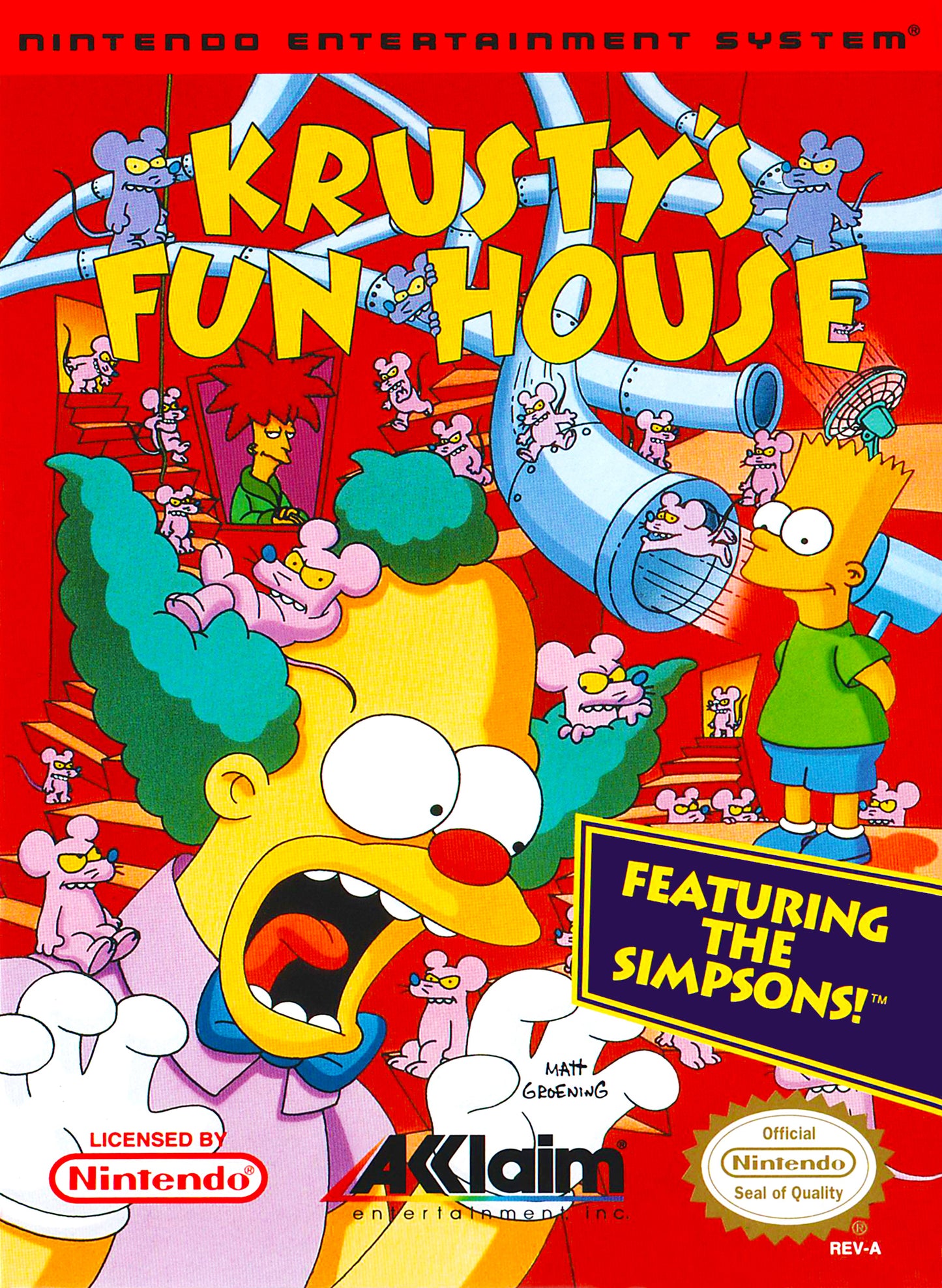 KRUSTY'S FUN HOUSE - NES (W/BOX & MANUAL)