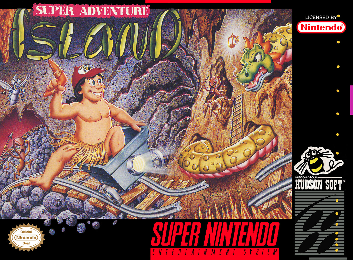 SUPER ADVENTURE ISLAND - SNES (W/BOX & MANUAL)