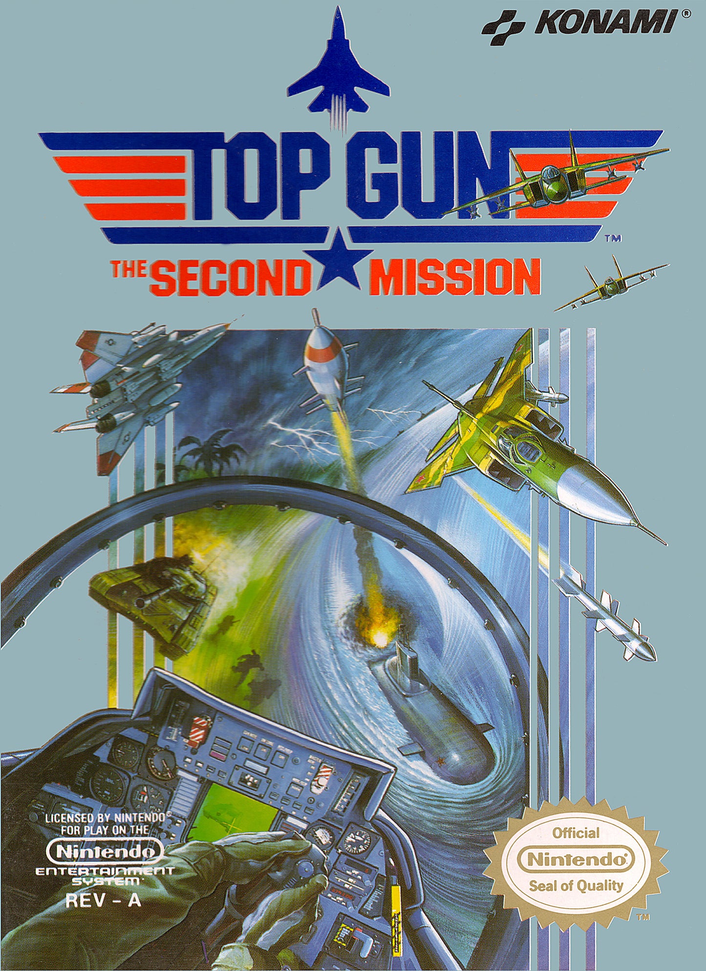 TOP GUN: THE SECOND MISSION - NES (W/BOX & MANUAL)