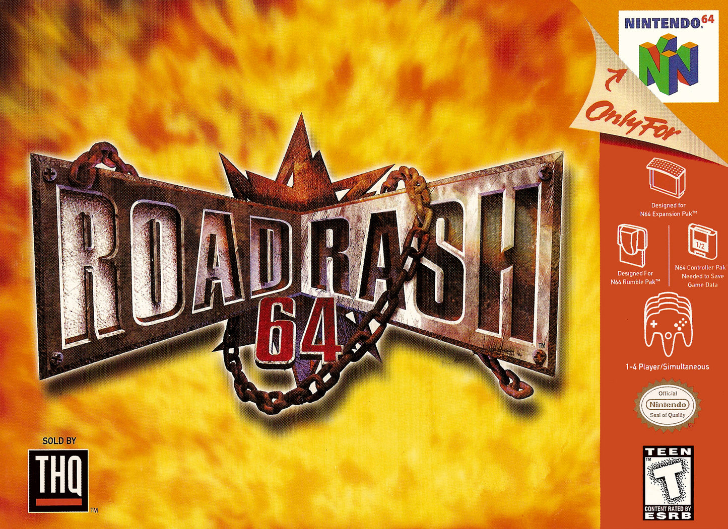 ROAD RASH - N64 (W/BOX & MANUAL)