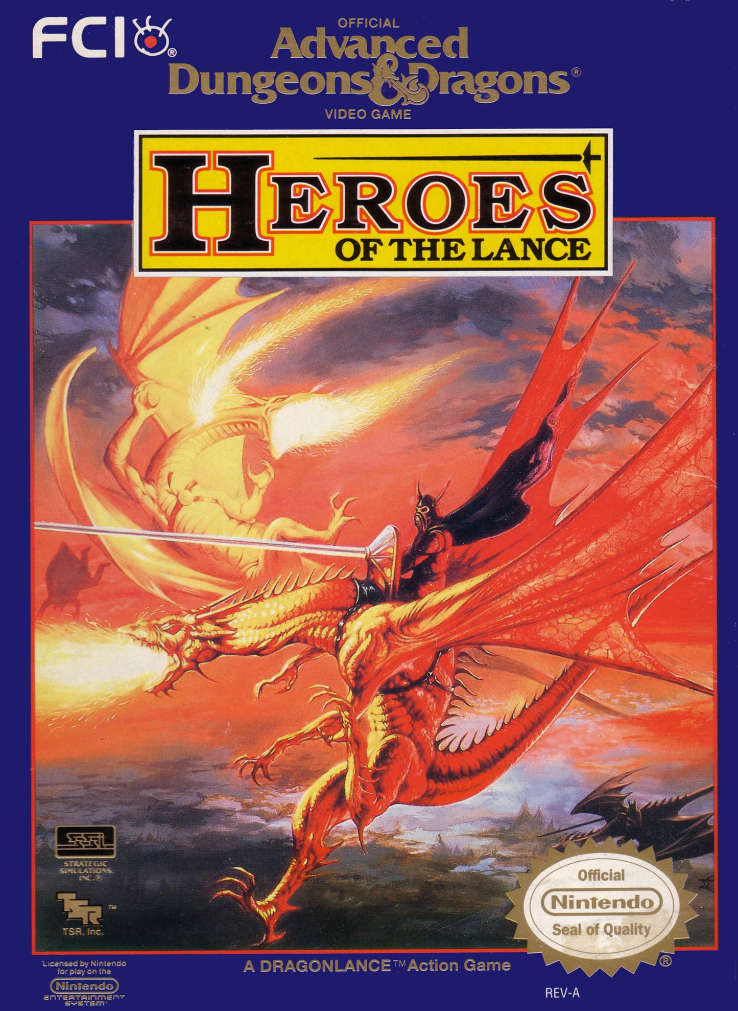 ADVANCED DUNGEONS & DRAGONS: HEROES OF T - NES (W/BOX & MANUAL)