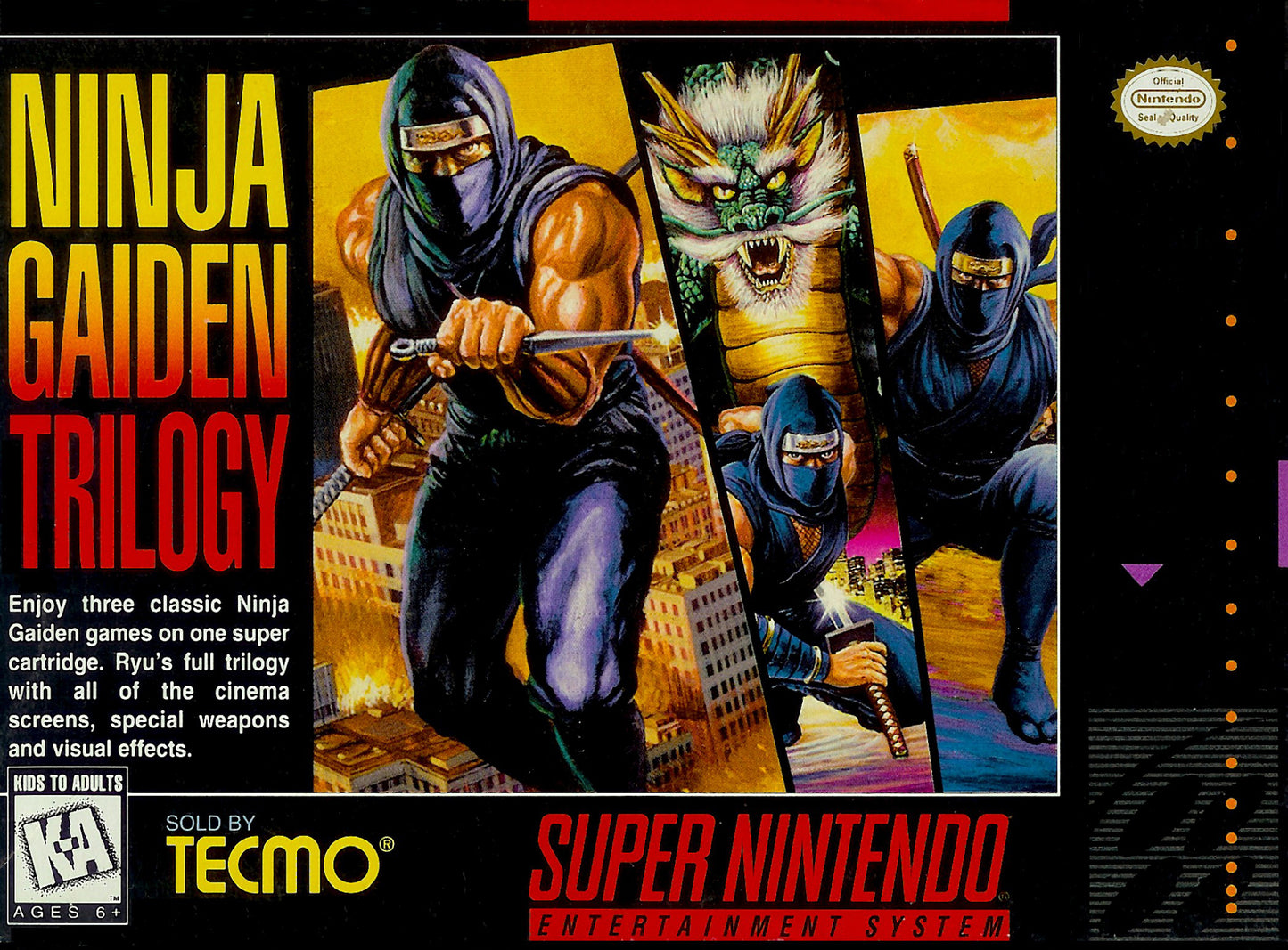 NINJA GAIDEN TRILOGY - SNES (W/BOX)