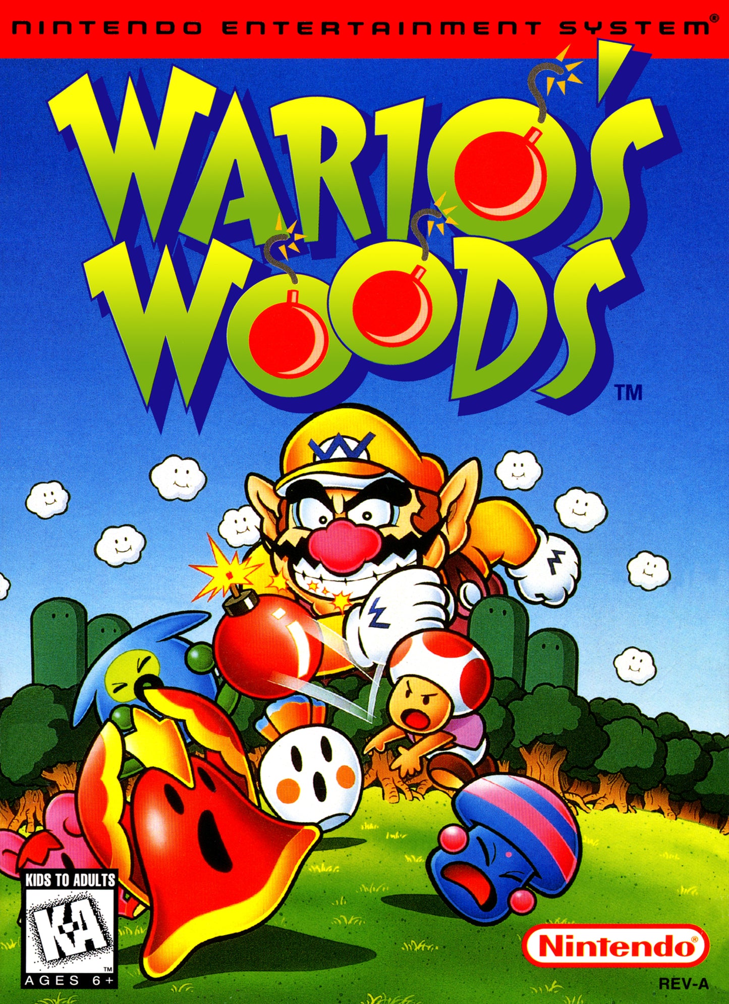 WARIO'S WOODS - NES (W/BOX & MANUAL)