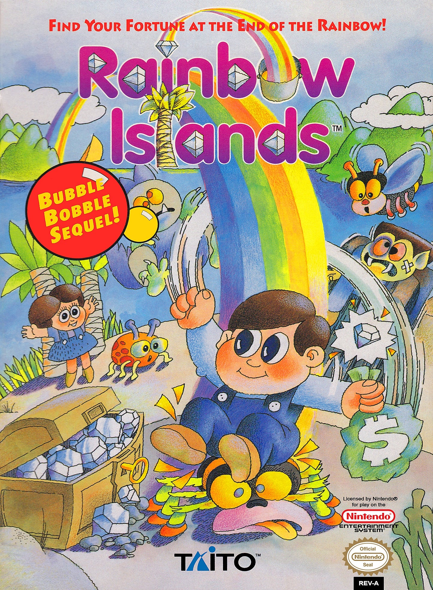 RAINBOW ISLANDS - NES (W/BOX & MANUAL)