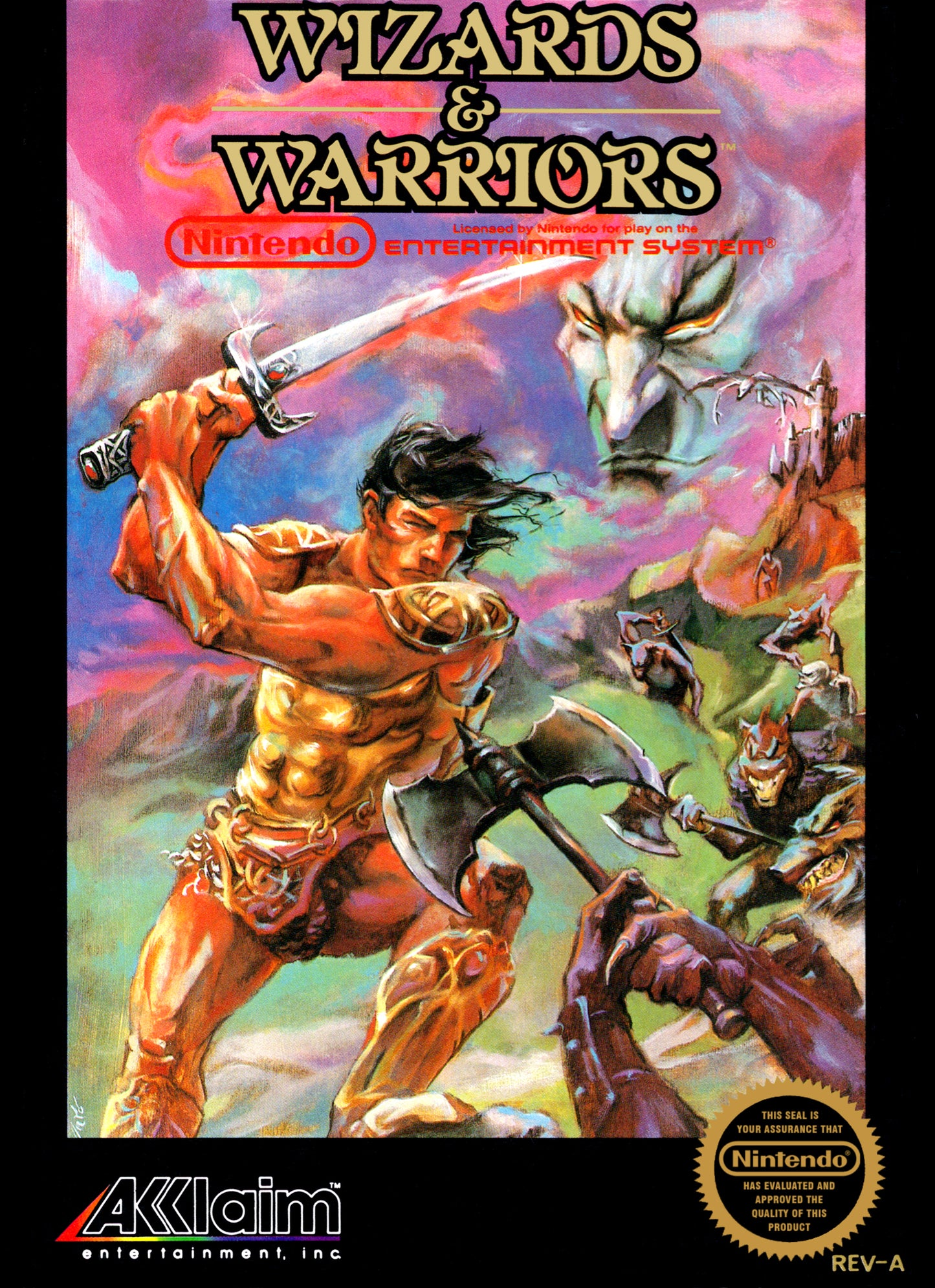 IRON SWORD: WIZARDS & WARRIORS II - NES (W/BOX & MANUAL)