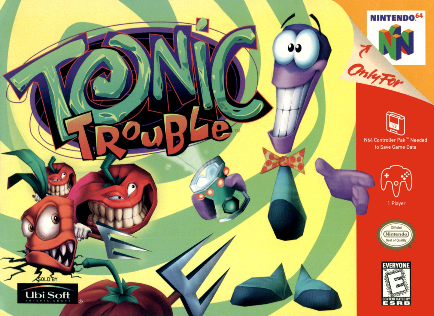 TONIC TROUBLE - N64 (W/BOX & MANUAL)