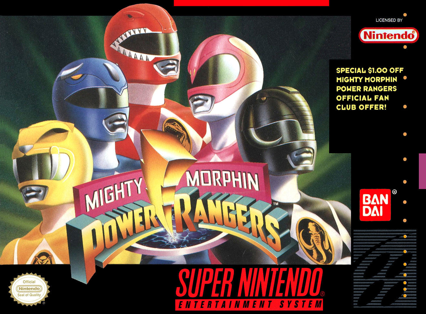 MIGHTY MORPHIN POWER RANGERS: THE MOVIE - SNES (W/BOX & MANUAL)