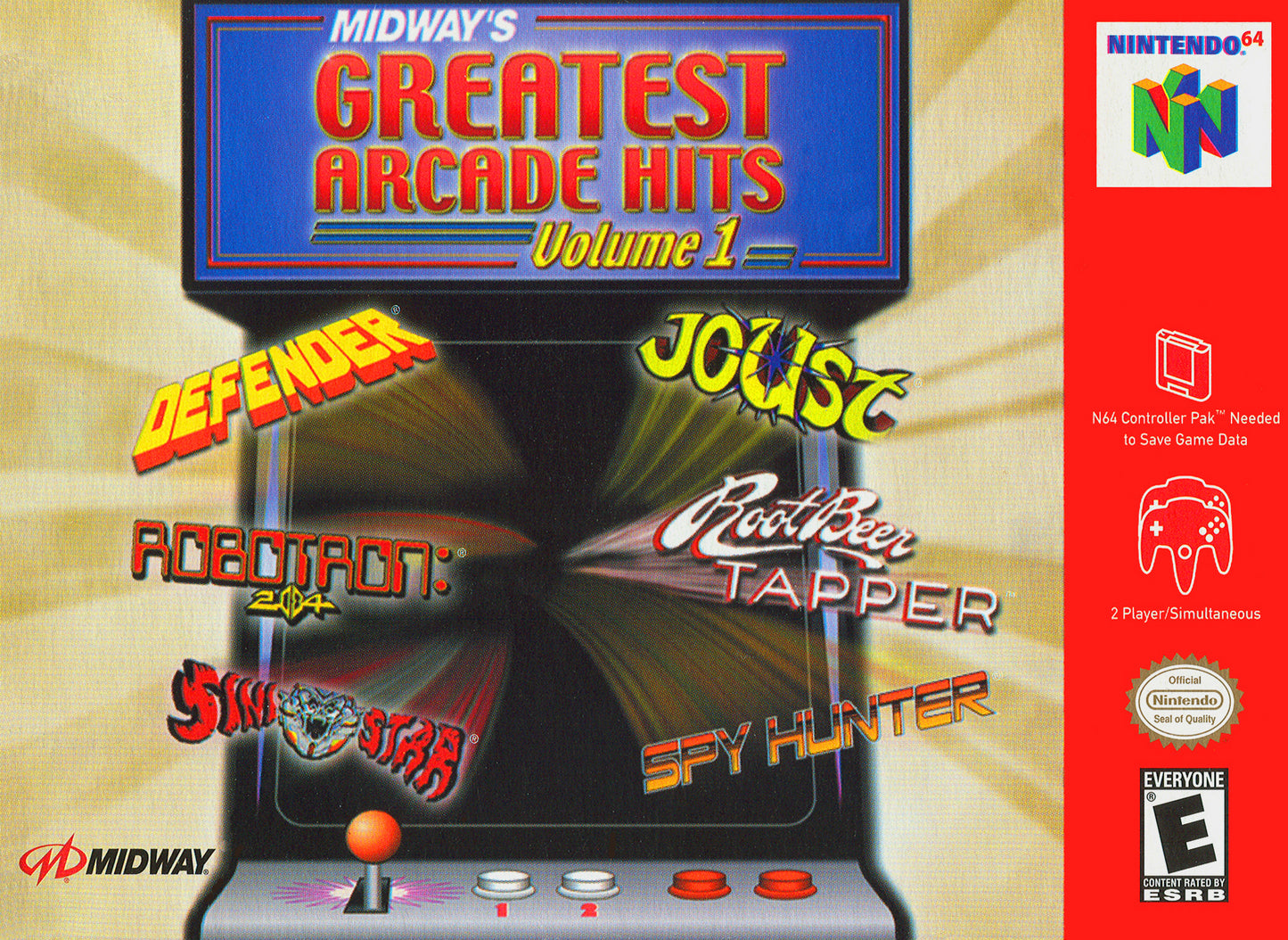 MIDWAY'S GREATEST ARCADE HITS VOL. 1 - N64