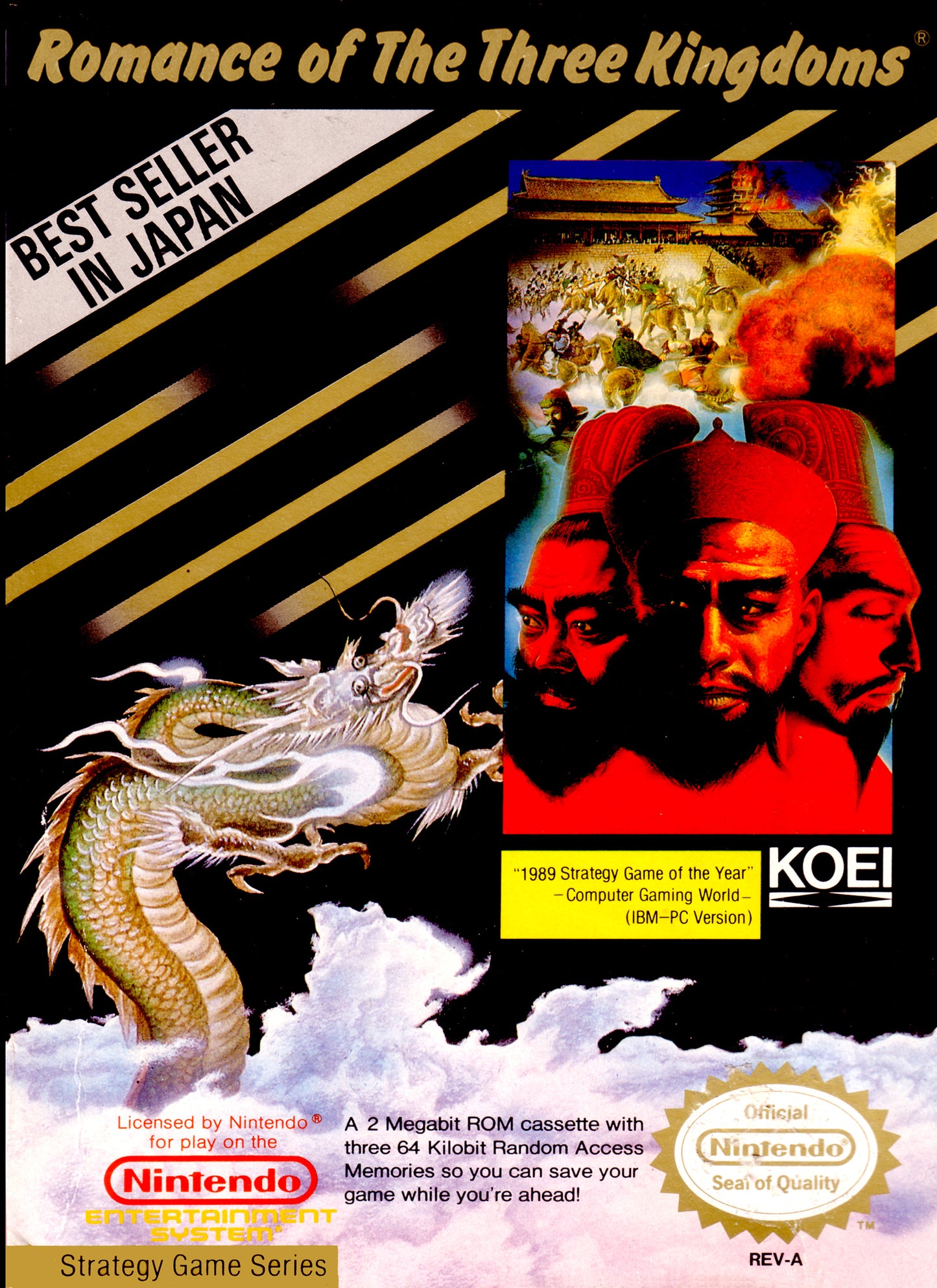 ROMANCE OF THE THREE KINGDOMS - NES (W/BOX)