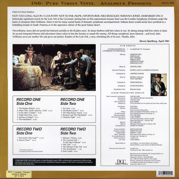 John Williams - Raiders Of The Lost Ark OST (Used LP)