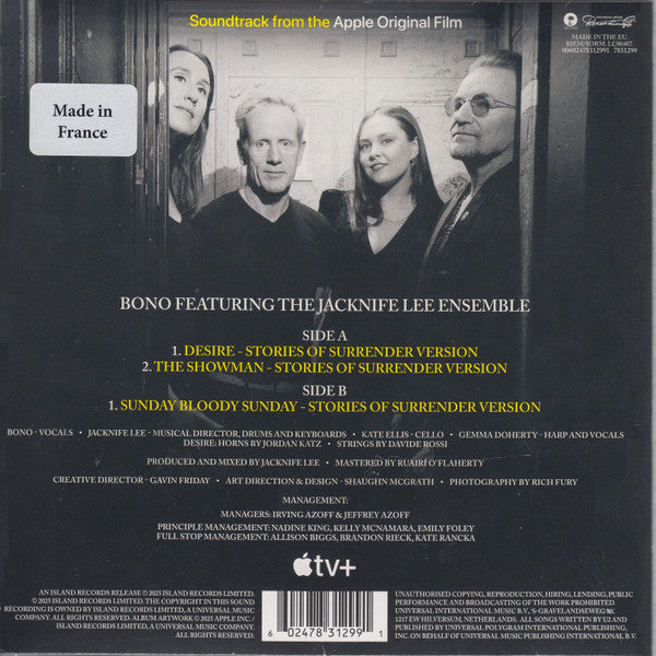 Bono Featuring The Jacknife Lee Ensemble - Stories Of Surrender (Live EP) (Sealed) (Used LP)