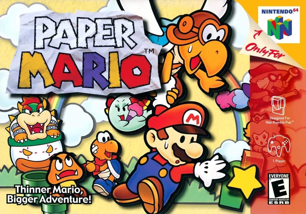 PAPER MARIO - N64 (W/BOX & MANUAL)