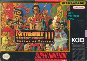 ROMANCE OF THE THREE KINGDOMS III: DRAGO - SNES