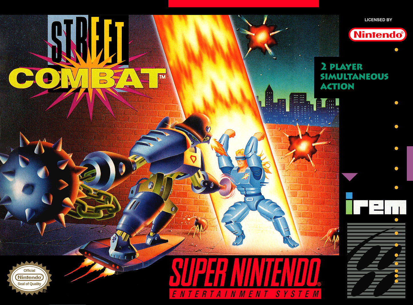 STREET COMBAT - SNES (W/BOX & MANUAL)