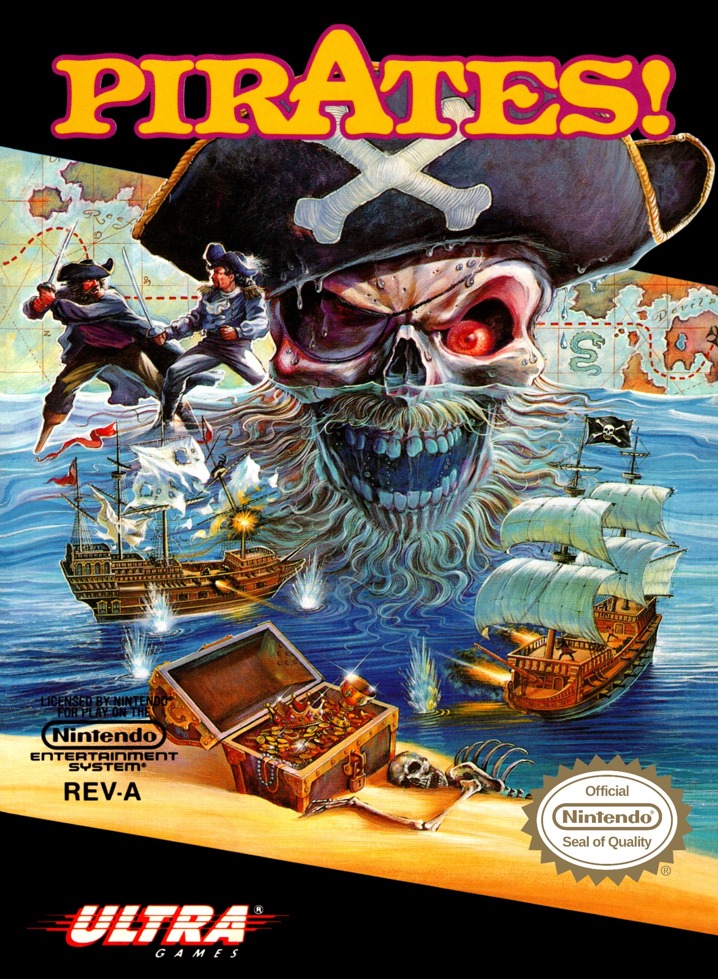 PIRATES! - NES (W/BOX & MANUAL)