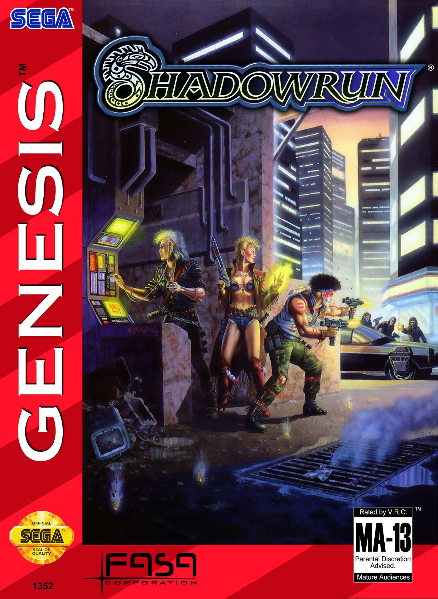 SHADOWRUN - SNES (W/BOX & MANUAL)