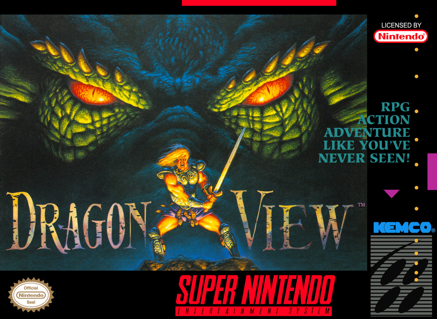 DRAGON VIEW - SNES (W/BOX & MANUAL)