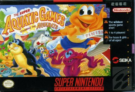 SUPER AQUATIC GAMES - SNES (W/BOX & MANUAL)