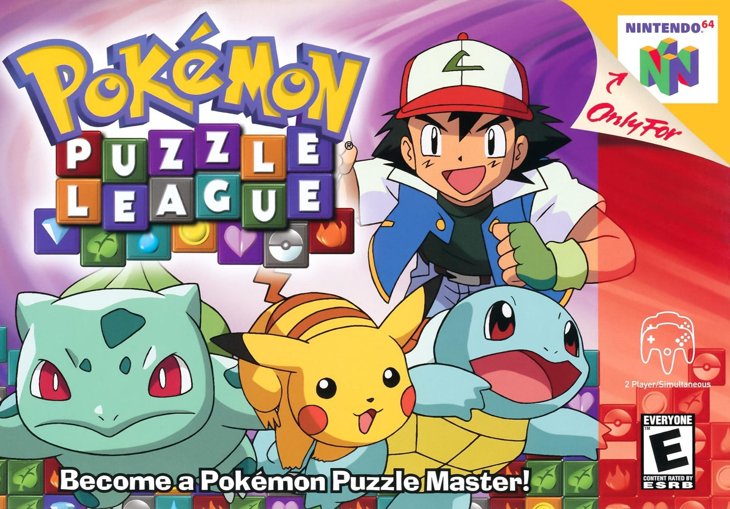 POKEMON PUZZLE LEAGUE - N64 (W/BOX & MANUAL)