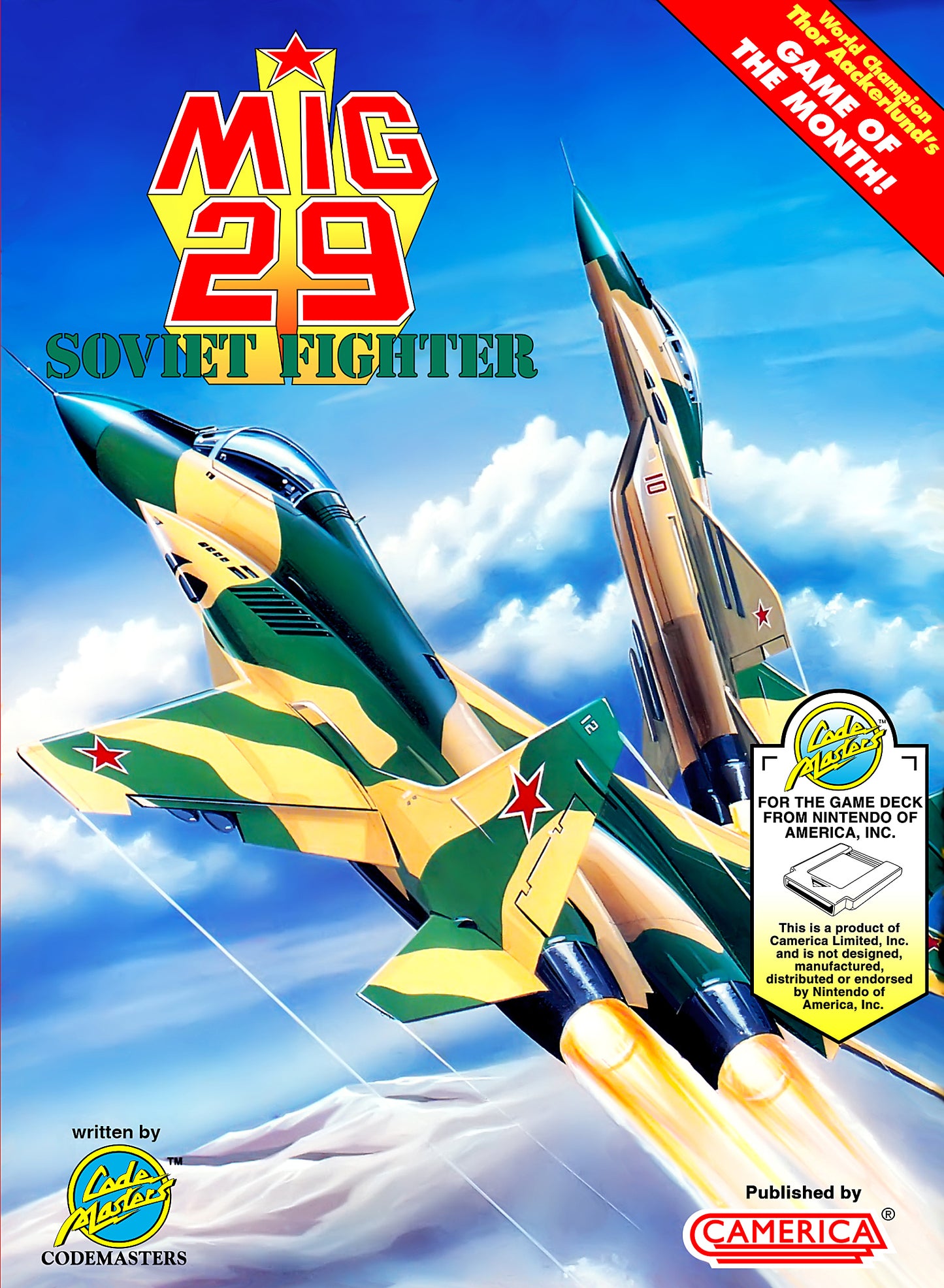 MIG-29: SOVIET FIGHTER - NES (W/BOX & MANUAL)