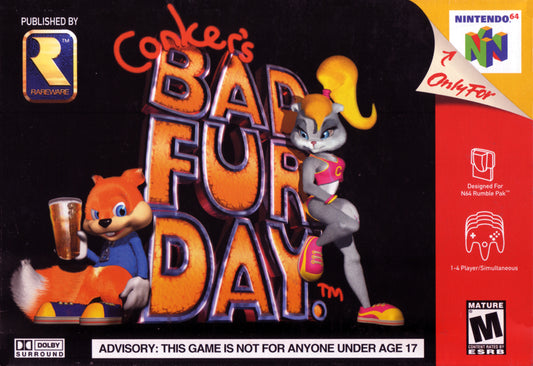 CONKER'S BAD FUR DAY  - N64 (W/BOX)