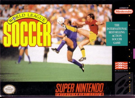 WORLD LEAGUE SOCCER  - SNES (W/BOX & MANUAL)