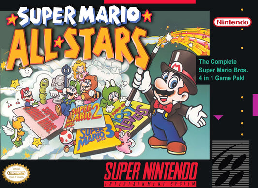 SUPER MARIO ALL-STARS W/SUPER MARIO WORL  - SNES (W/BOX)