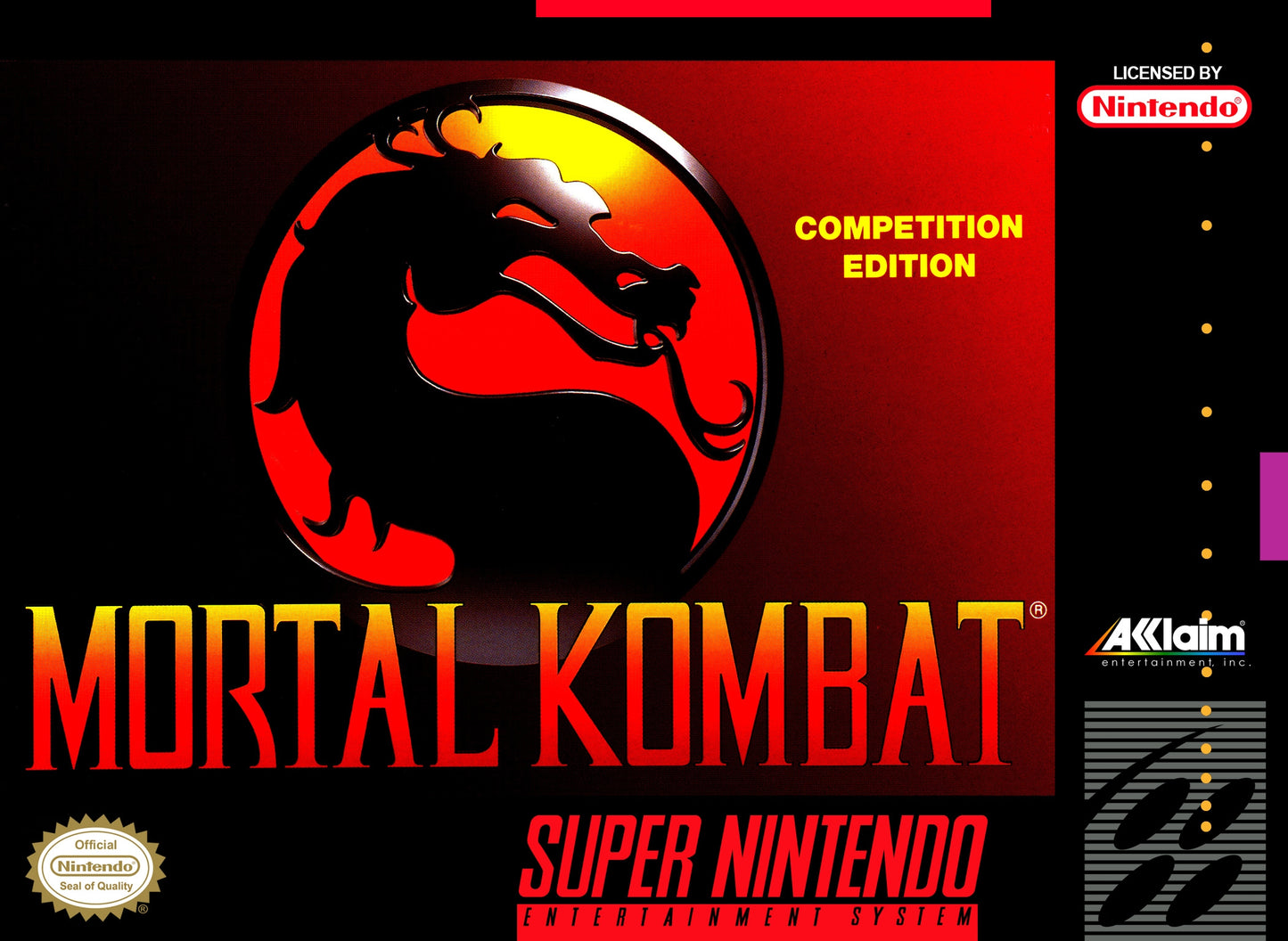 MORTAL KOMBAT (1992)  - SNES (W/BOX)