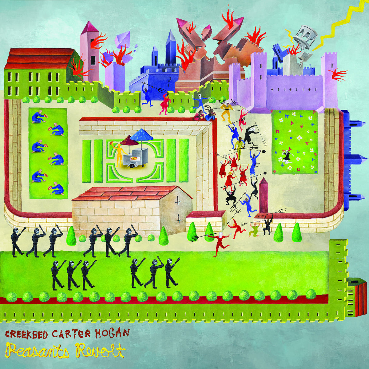 HOGAN, CREEKBED CARTER - PEASANTS REVOLT (LIME GREEN VINYL)