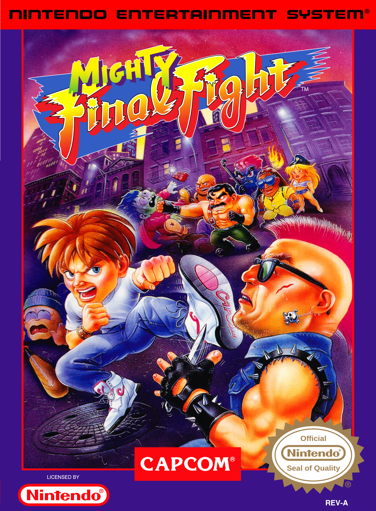 MIGHTY FINAL FIGHT  - NES (W/BOX & MANUAL)