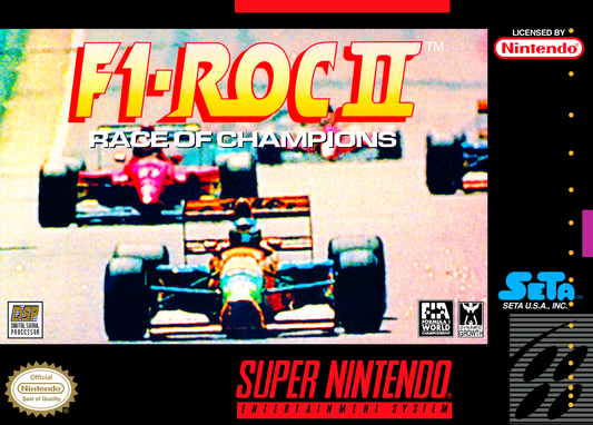 F1 ROC II: RACE OF CHAMPIONS  - SNES (W/BOX & MANUAL)