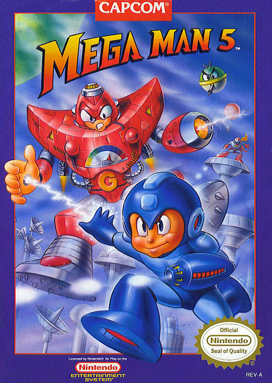 MEGA MAN 5  - NES (W/BOX & MANUAL)