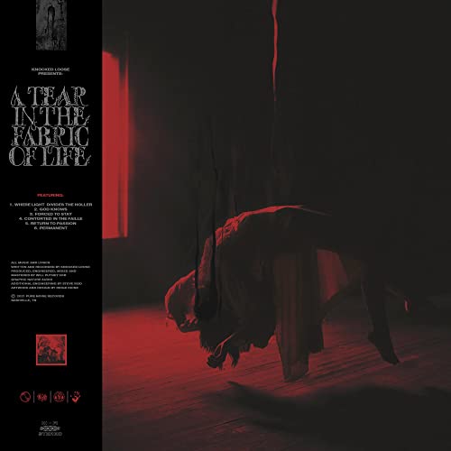 KNOCKED LOOSE - A TEAR IN THE FABRIC OF LIFE (CLEAR WITH BLOOD RED & BLACK SPLATTER VINYL)