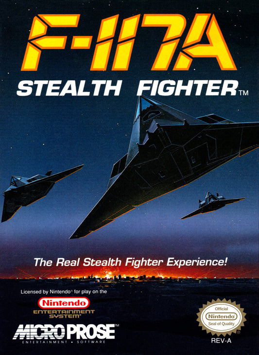 F-117A STEALTH FIGHTER  - NES (W/BOX & MANUAL)