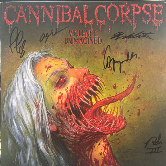 Cannibal Corpse - Violence Unimagined (Signed) (Clear W/Red) (Used LP)