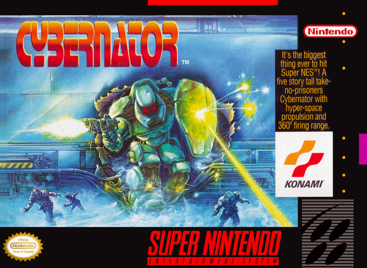 CYBERNATOR  - SNES (W/BOX & MANUAL)