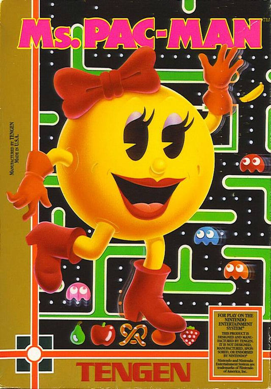 MS. PAC-MAN (TENGEN)  - NES (W/BOX & MANUAL)