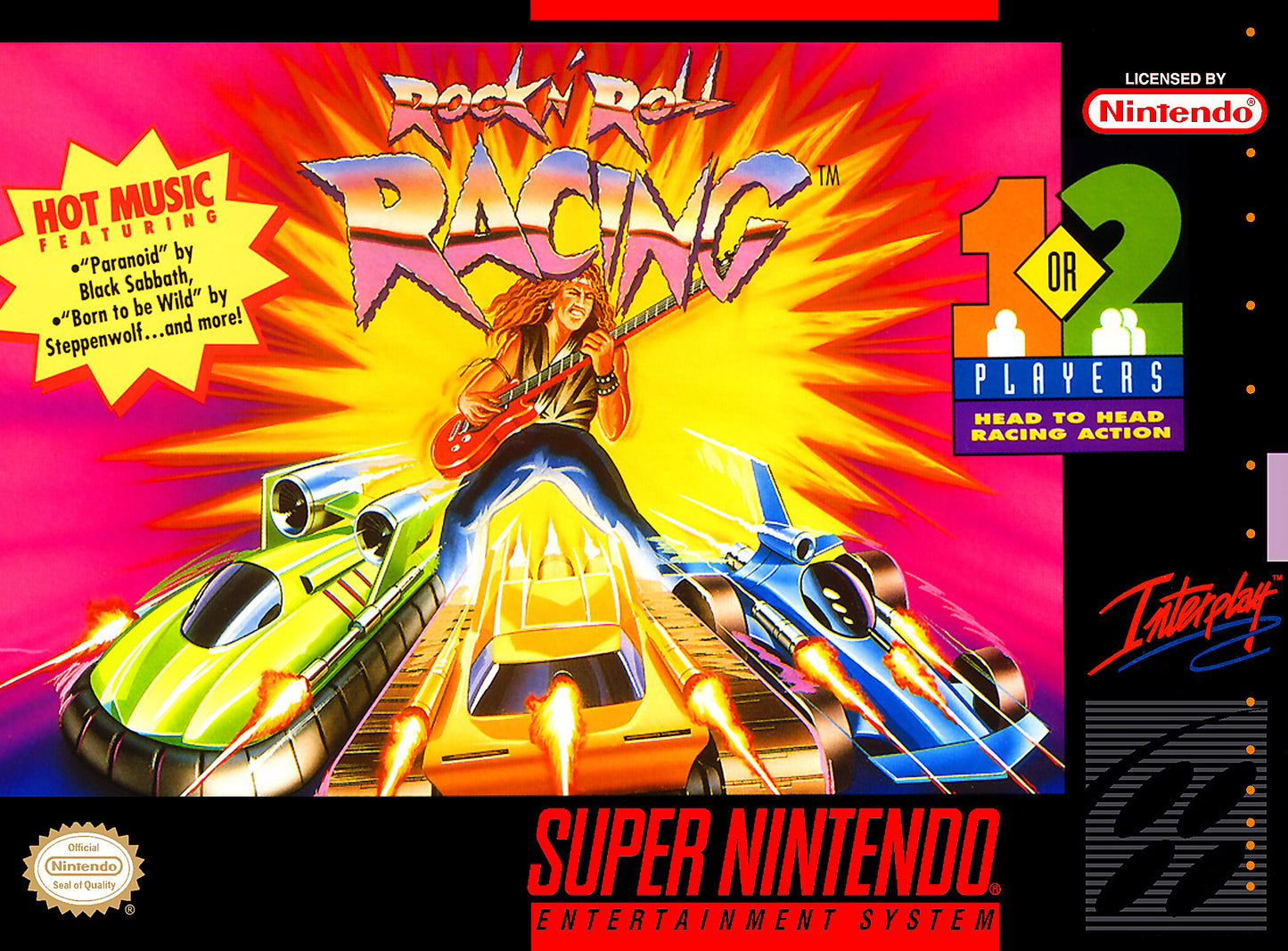 ROCK 'N ROLL RACING  - SNES (W/BOX & MANUAL)